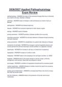 2026&sol;2027 Applied Pathophysiology Exam Review