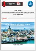TESTBANK For International Financial Management 13th Edition Madura &sol; All Chapters 1 - 21 &sol; Full Complete 2026
