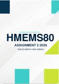 HMEMS80  Assignment 3 2026 &vert; Due 1 June 2026  - Distinction Guaranteed