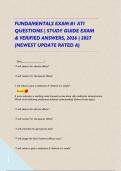 FUNDAMENTALS EXAM &num;1 ATI QUESTIONS &vert; STUDY GUIDE EXAM & VERIFIED ANSWERS&comma; 2026 &vert; 2027 &lpar;NEWEST UPDATE RATED A&rpar;      