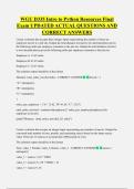 WGU D335 Intro to Python Resources Final  Exam UPDATED ACTUAL QUESTIONS AND  CORRECT ANSWERS