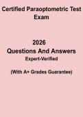 Certified Paraoptometric Test PDF &vert; CPO Practice Exam & Optometry Certification Study Guide