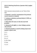 NUR155&sol; NUR 155 Hondros College School Of Nursing -NUR 155 Med&sol;Surg Final Review Questions With Complete Solutions