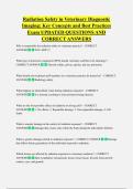 Radiation Safety in Veterinary Diagnostic  Imaging&colon; Key Concepts and Best Practices  Exam UPDATED QUESTIONS AND  CORRECT ANSWERS