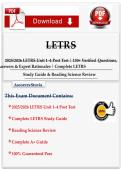 LETRS Unit 1-4 Post Test 2025&sol;2026 &vert; 130&plus; Verified Questions & Answers with Expert Rationales &vert; Complete Reading Science Study Guide