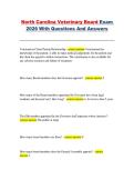 North Carolina Veterinary Board Exam &ndash; North Carolina Veterinary Medical Board &ndash; 2026 &ndash; Practice Questions and Verified Answers for Licensing Preparation