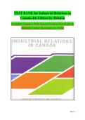 Industrial Relations in Canada 4th Edition Test Bank &vert; Hebdon &vert; Verified Questions & Answers &vert; Complete A&plus; Guide