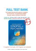 Kaplan & Sadock&rsquo;s Synopsis of Psychiatry &ndash; 12th Edition &lpar;Boland&comma; 2025&rpar; &vert; Complete Test Bank &vert; All Chapters 1&ndash;35 with Verified Answers