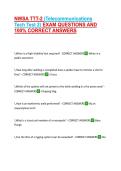 NWSA TTT-2 &lpar;Telecommunications Tech Test 2&rpar; EXAM QUESTIONS AND 100&percnt; CORRECT ANSWERS