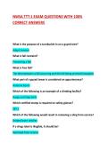 NWSA TTT-1 EXAM QUESTIONS WITH 100&percnt; CORRECT ANSWERS