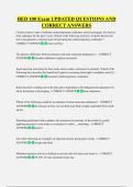 HED 100 Exam UPDATED QUESTIONS AND  CORRECT ANSWERS