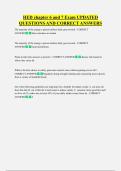 HED chapter 6 and 7 Exam UPDATED  QUESTIONS AND CORRECT ANSWERS