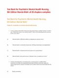 Test Bank for Psychiatric Mental Health Nursing&comma; 8th Edition Wanda Mohr all 20 chapters complete&period;pdf