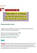 Pharm Hesi V1 315 Exam Questions & Rationales &vert; PDF