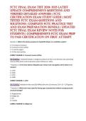 FCTC Final Exam Test 2024&ndash;2025 Latest Update Comprehensive Questions and Verified Detailed Answers &vert; FCTC Certification Exam Study Guide &vert; Most Tested FCTC Exam Questions and Solutions &vert; Complete FCTC Practice Test and Exam Preparation Bundle &vert; Updated FC