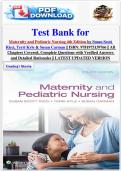 Test Bank for  Maternity and Pediatric Nursing 4th Edition by Susan Scott  Ricci&comma; Terri Kyle & Susan Carman &vert;&vert; ISBN&colon; 9781975139766 &vert;&vert; All  Chapters Covered&comma; Complete Questions with Verified Answers  and Detailed Rationales &vert;&vert; LATEST UPDATED VERSION 2026 -