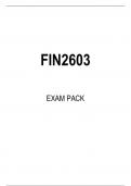 FIN2603 EXAM PACK 2023