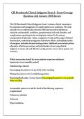 CJE Benchmark Clinical Judgment Exam 3 - Exam Coverage Questions And Answers 2026 Review