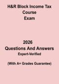 H&R Block Income Tax Course PDF &vert; Tax Preparation Training & Exam Study Guide