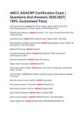 ANCC AGACNP Certification Exam &vert;  Questions And Answers 2026-2027&vert;  100&percnt; Guaranteed Pass