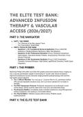 Elite IV Therapy & Vascular Access Test Bank &lpar;2026&sol;2027&rpar; &vert; Phillips's 8th Edition & 2024 INS Standards