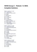 NIHSS Group C - Patients 1-6 With  Complete Solutions 