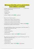 RD Exam UPDATED ACTUAL QUESTIONS  AND CORRECT ANSWERS