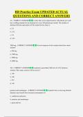 RD Practice Exam UPDATED ACTUAL  QUESTIONS AND CORRECT ANSWERS