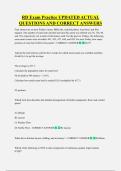RD Exam Practice UPDATED ACTUAL  QUESTIONS AND CORRECT ANSWERS