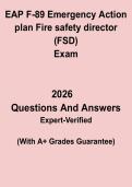 EAP F-89 Emergency Action Plan PDF &vert; Fire Safety Director &lpar;FSD&rpar; Certification Practice & Study Guide