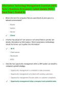 Information Technology Management Essentials D075 Tests &vert; Questions & Answers &vert; Latest Update 2026 &vert;  Exam Prep &vert; Graded A&plus;