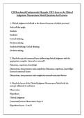 CJE Benchmark Fundamentals Sherpath- CH 5-Intro to the Clinical Judgement Measurement Model Questions And Answers