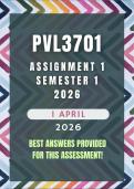 PVL3701 Assignment 1 Semester 1 2026 Memo &vert; Due Date 1 APRIL 2026