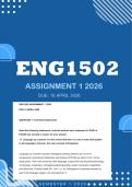 ENG1502 ASSIGNMENT 1 2026 - DISTINCTION &vert; Due 16 April 2026
