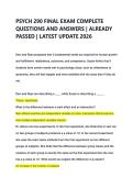 PSYCH 290 FINAL EXAM COMPLETE  QUESTIONS AND ANSWERS &vert; ALREADY  PASSED &vert; LATEST UPDATE 2026