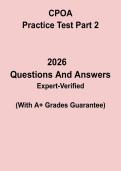 CPOA Practice Test Part 2 PDF &vert; Certified Paraoptometric Exam Practice & Study Guide