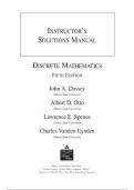 Instructor&rsquo;s Solutions Manual Discrete Mathematics &lpar;5th Edition&rpar; by John A&period; Dossey&comma; Albert D&period; Otto&comma; Chapter 1-10 &vert; All Chapters