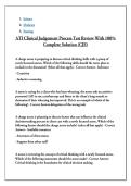 ATI Clinical Judgement Process Test Review With 100&percnt; Complete Solution &lpar;CJE&rpar;