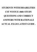 Students with Disabilities CST NYSTCE 060 Exam Prep&colon; Practice Questions & Guide