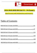 Test Bank for 2024 NGN HESI RN Exit Exam V1-V6&comma; 2022 Edition by Questions and Answers &vert; Latest 160 Questions Per Exam &vert; Includes Rationales  