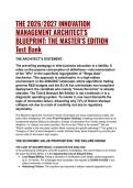 2026&sol;2027 ULTIMATE EXAM PREP&colon; Innovation Management Mastery Guide & Test Bank &lpar;Tidd & Bessant 8th Edition&rpar;