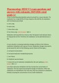Pharmacology HESI V2 Exam Questions and Answers with Rationales 2025-2026
