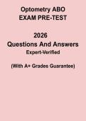Optometry ABO Exam Pre-Test PDF &vert; Blood Typing & Clinical Lab Practice Guide