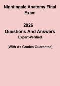 Nightingale Anatomy Final PDF &vert; Nursing Student Anatomy Exam Practice & Study Guide