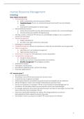Samenvatting Human Resource Management 2025 - Jill Nelissen & Pieter Timmermans