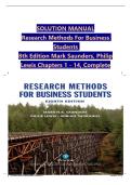 Solution Manual for Research Methods for Business Students&comma; 8th Edition9781292208787   by Mark N&period; K&period; Saunders&comma; Philip Lewis & Adrian Thornhill &vert; Complete Worked Solutions &vert; All Chapters