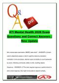 ATI Mental Health Nursing Practice Exam &ndash; NURS 330 Psychiatric Mental Health Nursing &ndash; DSM-5 Disorders&comma; Psych Medications & Therapeutic Communication &lpar;65 Questions&rpar;