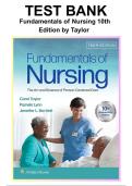 Fundamentals of Nursing 10th Edition by Taylor &vert; Test Bank