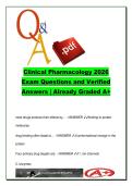 Clinical Pharmacology Exam Study Guide &ndash; PHARM 301 Clinical Pharmacology &ndash; Drug Receptors&comma; Neurotransmission & Pharmacodynamics &lpar;110 Questions&rpar;
