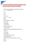 CASLI Knowledge Prep Exam Questions and Answers Latest Versions Top Rated